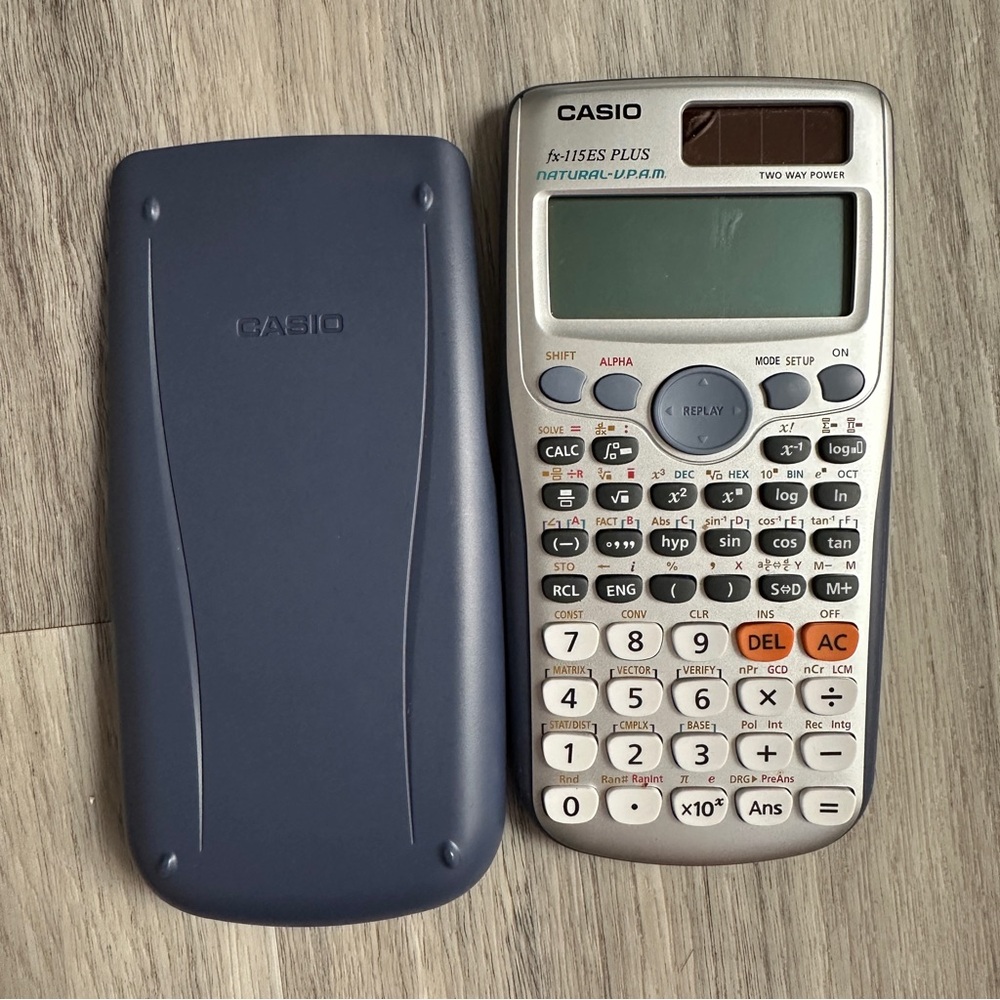 Casio FX-115ES Plus Scientific Calculator - Silver and Blue